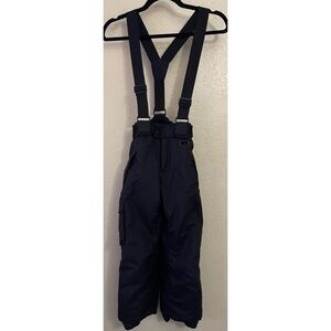 Snow Suit Nylon Ski Bibs Suspenders Pockets Adjustable Size 8 Girls Boys Unisex